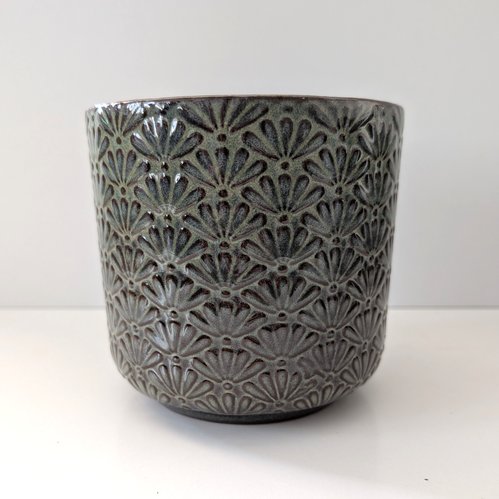 Osłonka zielono-brązowa Ø 12cm.