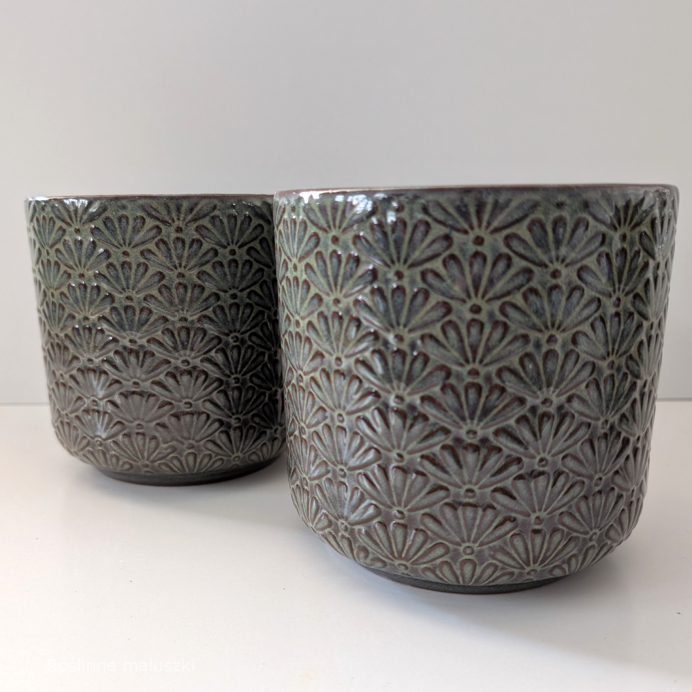 Osłonka zielono-brązowa Ø 12cm.