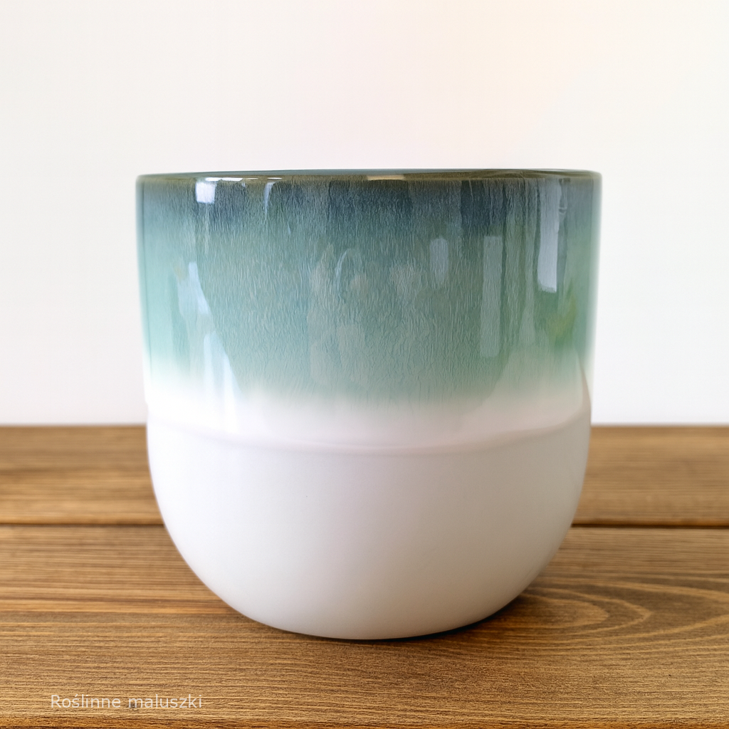 Osłonka zielono-biała Ø 12cm.