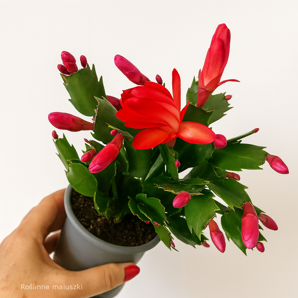 Schlumbergera-grudnik CZERWONY Ø9cm.