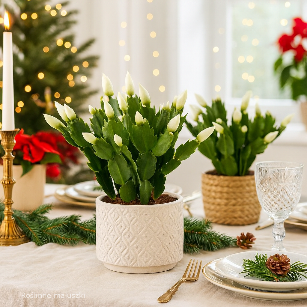 Schlumbergera-grudnik BIAŁY Ø9cm.