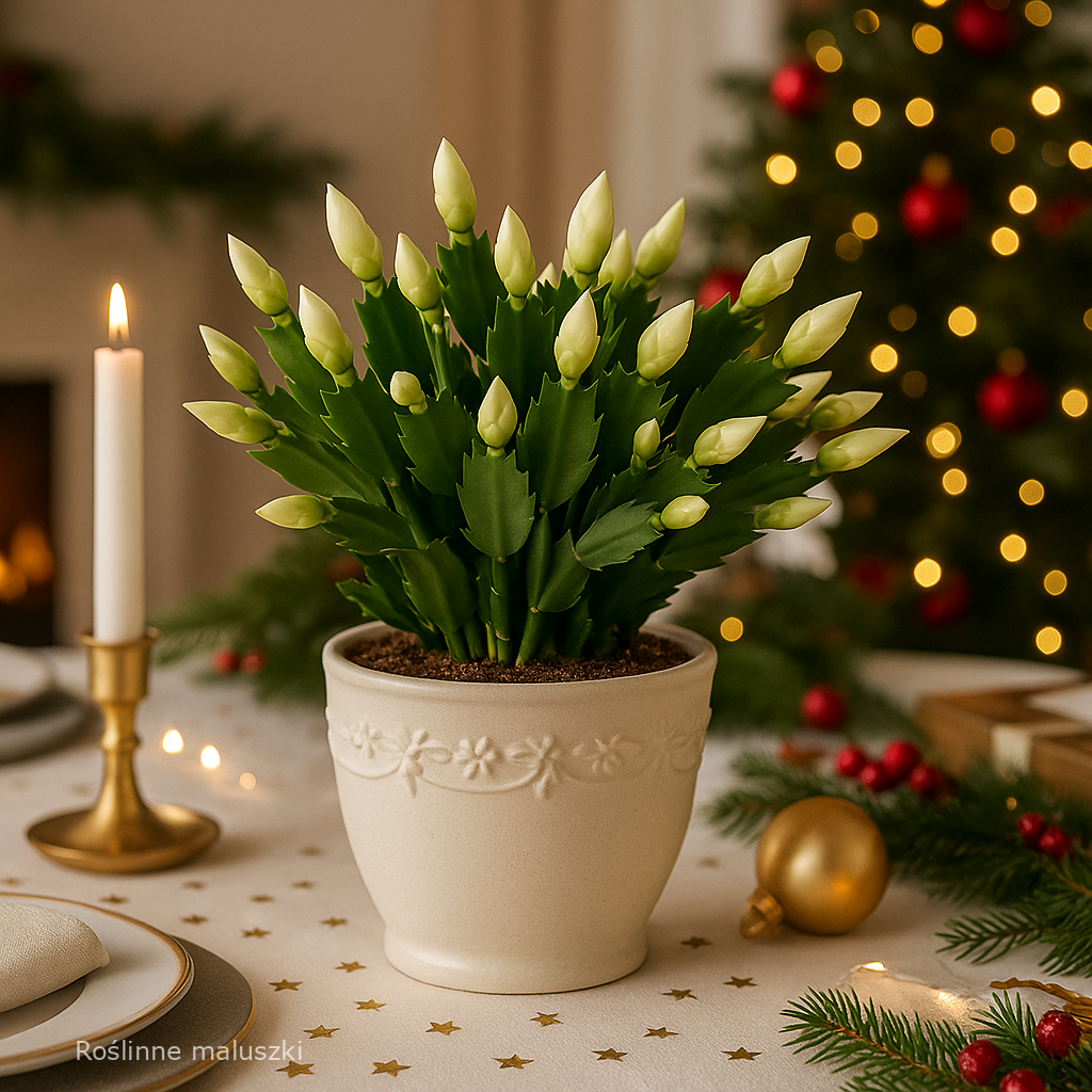 Schlumbergera-grudnik BIAŁY Ø9cm.