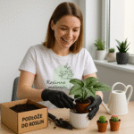 Usługa przesadzania roślin średnich