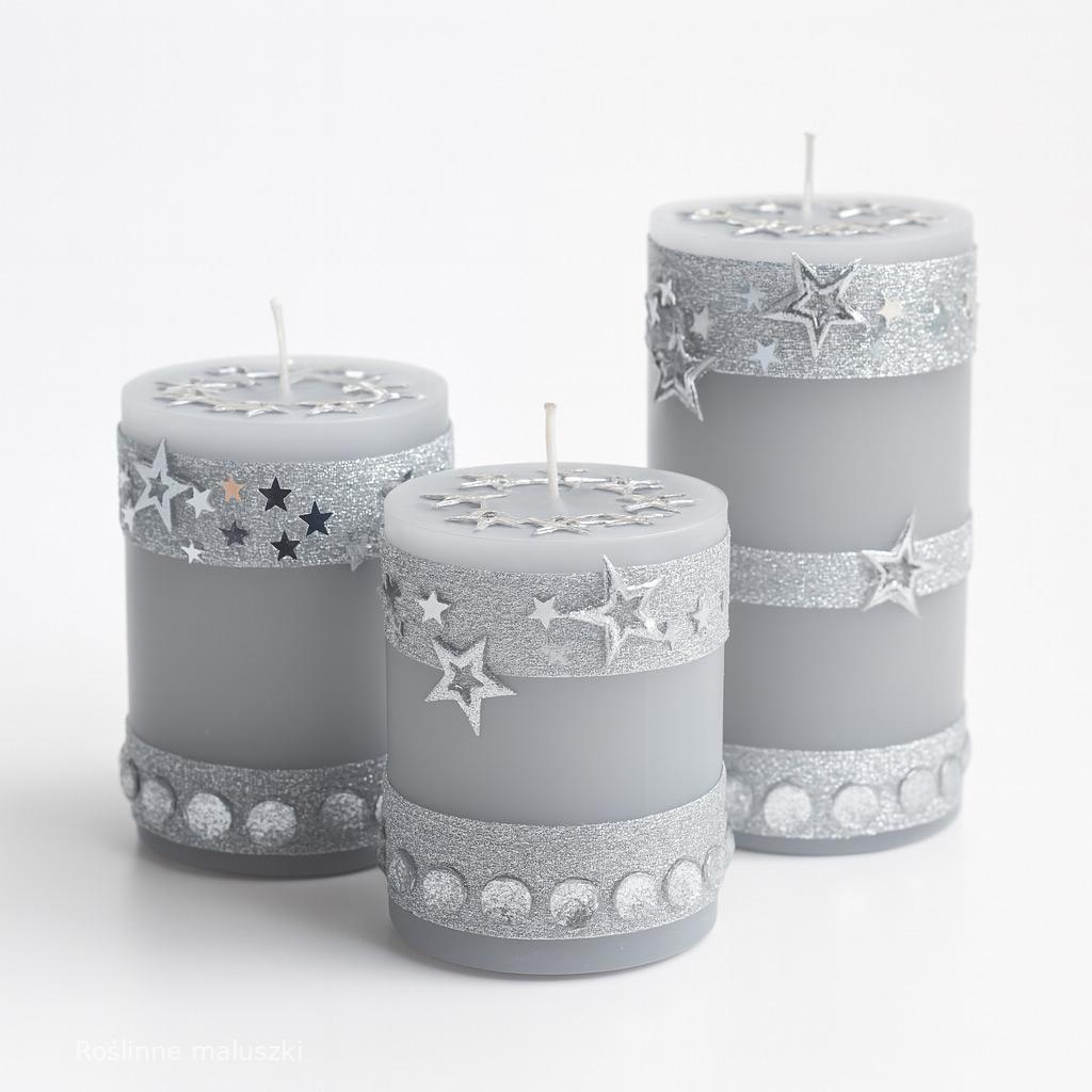 Srebrne-świeczki-z-gwiazdkami