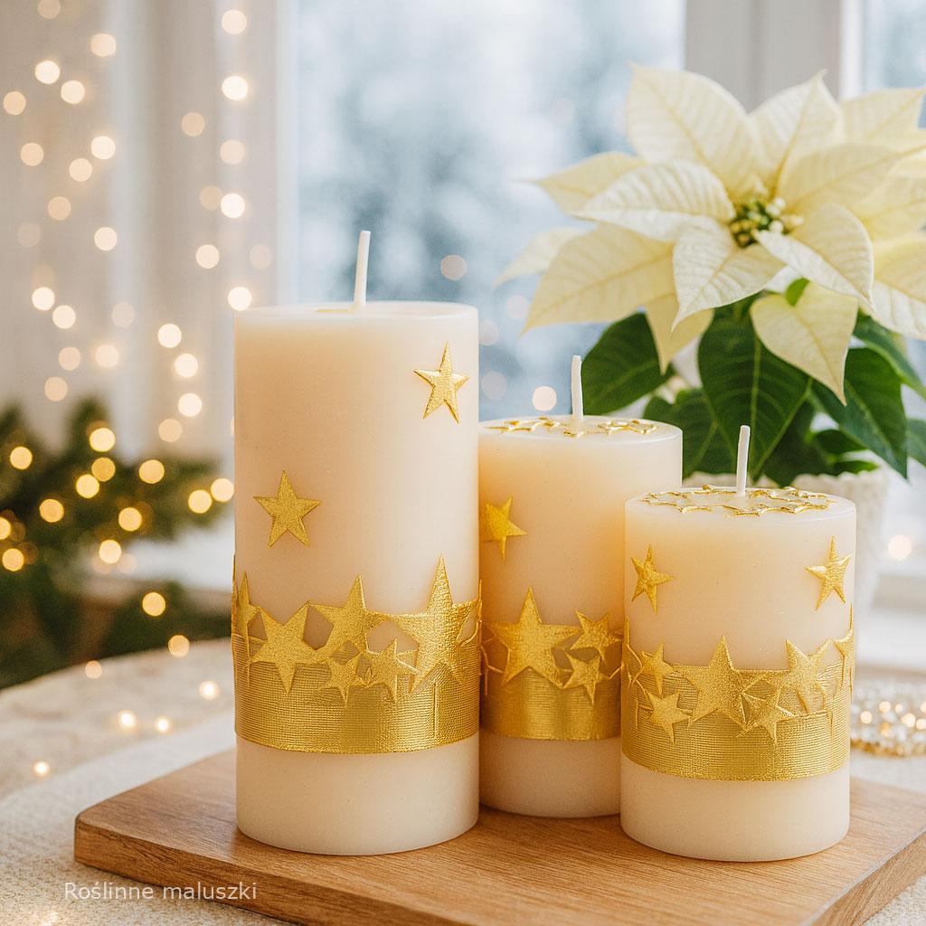 Świąteczne-Świece-z-Złotymi-Elementami4