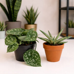 Sansevieria Lavranos+Scindapsus Argyraeus