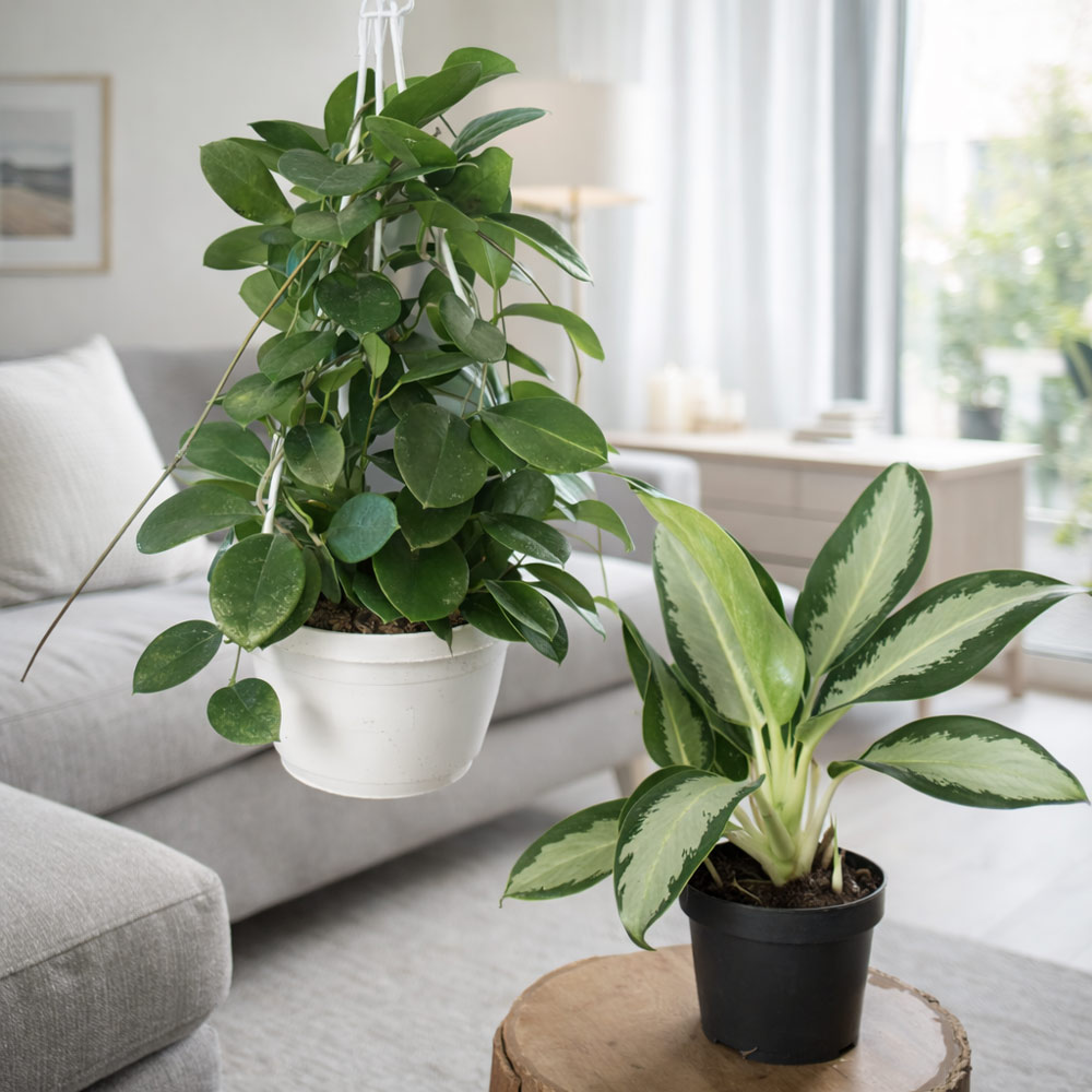 Zestaw hoya+aglaonema