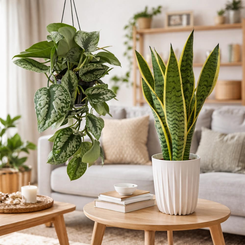 Zestaw Sansevieria + Scindapsus